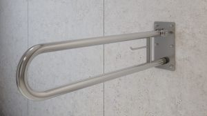 Poręcz dla niepełnosprawnych uchylna z miejscem na papier 85cm PSP 685P