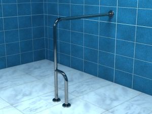 Poręcz dla niepełnosprawnych ściana podłoga lewa 75/80cm PSP 177L