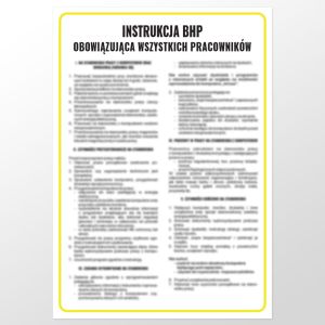 Instrukcja ogólna BHP obowiązująca wszystkich pracowników