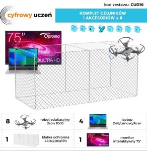 Cyfrowy uczeń – Pracownia kodowania dronów 16 stanowisk CUD16